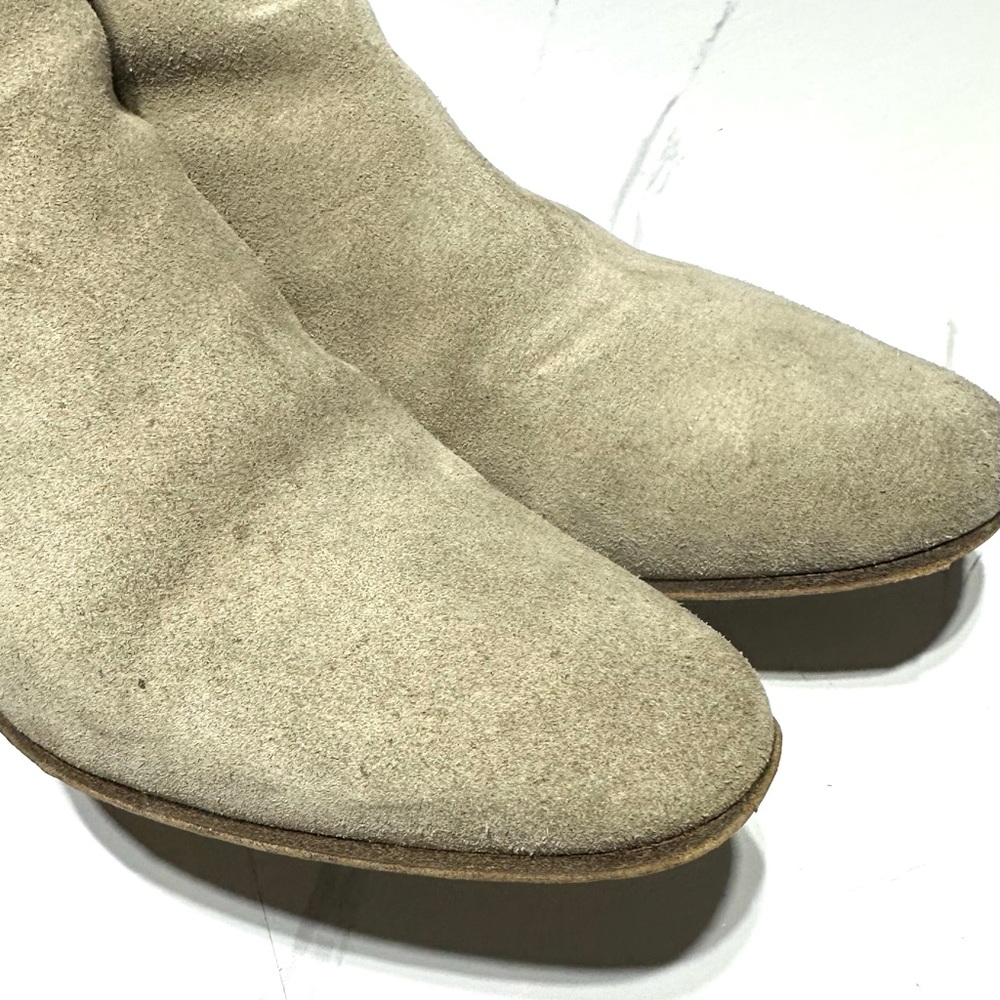Coach Chrystie Suede Ankle Boots with Gold Buckle - Picture 15 of 16